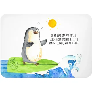 Mr. & Mrs. Panda Magnet Pinguin Surfer - Geschenk, Kühlschrankmagnet, küchenmagnet, Motiviert, Hawaii, Optimistisch, whiteboardmagnet, Wellen, Urlaub, haftmagnet, zettelhalter, Surfen