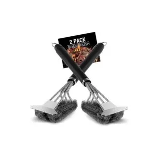 Grillbürste, 2er-set Weber-bürsten Mit Schaber, Edelstahlbürste - Crezuo
