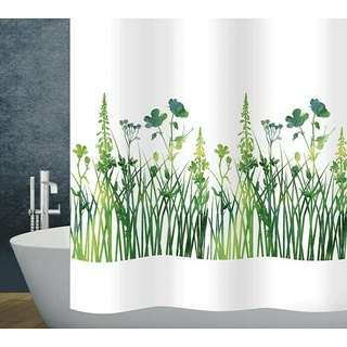 Diaqua Textil-Duschvorhang Joya  (240 x 180 cm, Weiß/Grün)