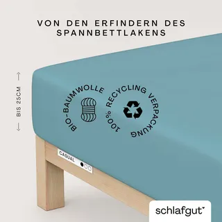 schlafgut Casual 180 x 200 - 200 x 200 cm petrol mid