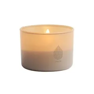 Uyuni LED Glas Stumpenkerze 8,2 x 6cm beige
