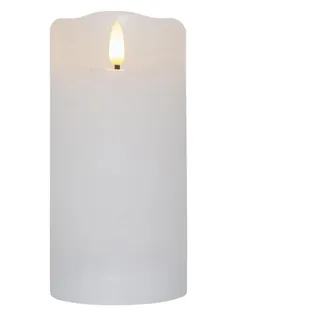 Star Trading LED Kerze Rustik Optik H: 15 cm weiß