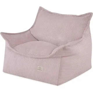 MISIOO Kinder Sessel Roya Cord – Kindersessel für Kinderzimmer, Weicher Sitzsack Kinder, Bodensessel Bean Bag Sofa, Premium Cord , 80x73x58 cm - Rosa