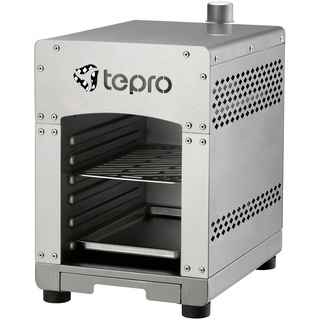 Gasgrill TEPRO "Toronto Steakgrill Basic" Grills Gr. B/H/T: 23 cm x 36 cm x 42 cm, silberfarben (edelstahlfarben) Gasgrills Grills BxTxH: 23x41,5x36 cm