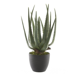 Aloe Vera im Topf - Kunstpflanze - H: 40cm - D: 25cm - grün