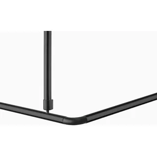 3er ALU WINKELSTANGE BARRIEREFREI SCHWARZ - Bequemes durchschieben des Vorhangs ohne Hindernis - DUSCHVORHANGSTANGE FÜR DUSCHVORHANG! NEUES SYSTEM! CORNER SHOWER ROD!