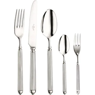 Besteck-Set PINTINOX "Ellade", silber (edelstahlfarben), 30 Stk., Edelstahl 18/10, Essbesteck-Sets, Geschmiedet