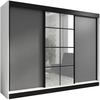 A&J MöbelLand Schiebetürenschrank ORAVELLE 200 x 215 x 59,5 cm Grau