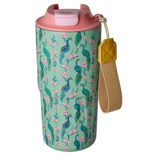RICE Thermobecher aus Edelstahl Peacock Power, 550 ml, Ø 9 cm, Höhe 19,5 cm