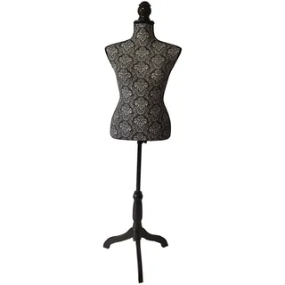Relaxdays Schneiderpuppe 36/38 Barock Weiß,Schwarz