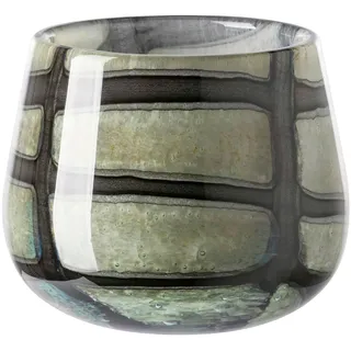 Fink Marly/Vase,Windlicht,schwarz,Salbei/H.11cm,D.13,5cm