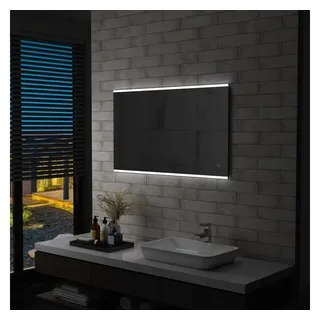 vidaXL Spiegel LED-Badspiegel mit Berührungssensor 100x60 cm (1-St) silberfarben 60 cm x 100 cm