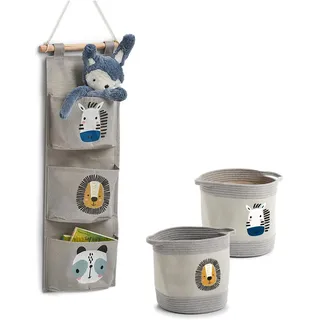 Hti-Living Aufbewahrung Animal 30 x 30 x 30 cm Grau