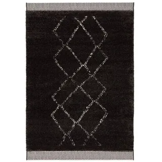 Rikmani Hochflor-Teppich Hochflorteppich Schlafzimmerteppich Moderner Teppich Flauschiger Teppi schwarz