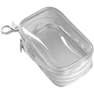 Zasdvn Kleine durchsichtige Geldbörse, durchsichtige Tasche,Tragbare Geldbörse mit Schlüsselanhänger | Reißverschluss-Geldbörse, multifunktionale Ladekabeltaschen, staubdichte