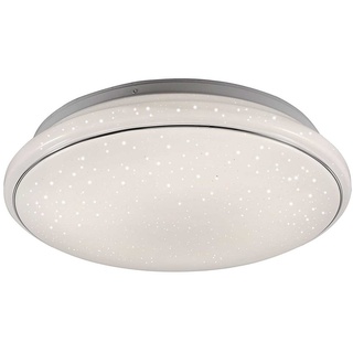 JUST LIGHT LED Deckenleuchte LOLA-SMART JUPI, Weiß, Metall, Ø 59 cm, LED fest integriert, Warmweiß, Neutralweiß, 1-flammig, Deckenlampe weiß