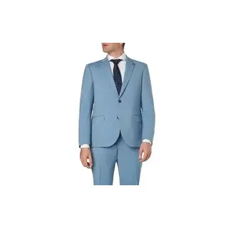 bugatti Herren Sakko blau Schurwoll-Stretch meliert, blau, NOS