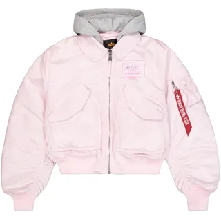 Alpha Industries Damen CWU-45/P Hooded Bomberjacke, Pale Lilac, M