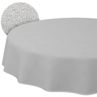 ANRO Tischdecke abwaschbar Rund 140 cm Grau