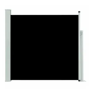 vidaXL Seitenmarkise 170 x 300 cm Schwarz Polyester