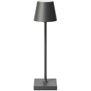 Sigor Akku-Tischleuchte Nuindie, Anthrazit, Metall, rund,rund, 5.6x21x5.6 cm, Lampen & Leuchten, Innenbeleuchtung, Leuchten nach Räumen, Schlafzimmerlampen