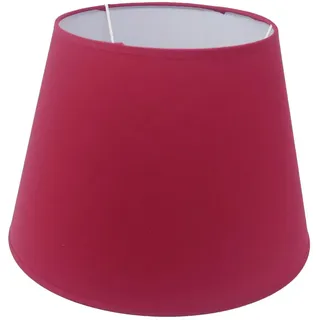 Lampenschirm kegelförmig aus Stoff H 16 x Ø 22,5 cm für Tisch - Stehlampen (rot)