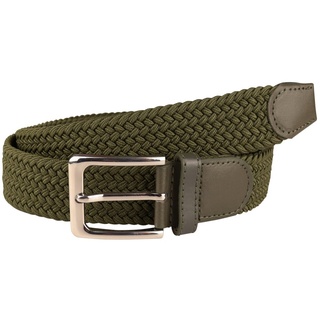 MIRROSI Flechtgürtel Elastischer Stoffgürtel Flechtgürtel für Damen und Herren (3,5CM Breit, Atemungsaktiv, Super Weich) Geflochtener Stretchgürtel Dehnbarer Gürtel UNISEX grün 110cm (entspricht Bundweite 95 cm)