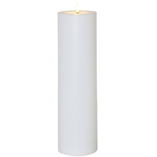 STAR TRADING LED-Kerze Flamme Rak (1-tlg), Außen weiß Timer Sensor 10x35cm 3D Flamme weiß Ø 10.00 cm x 10.00 cm x 35.00 cm
