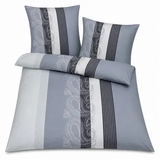 JANINE Davos 6456 silber/graphit 135 x 200 cm + 80 x 80 cm
