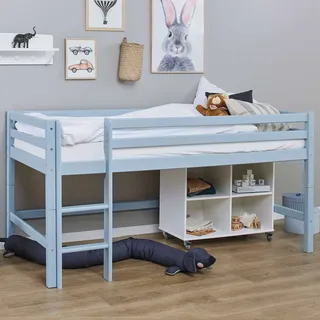 Hoppekids Hochbett ECO Dream MY COLOR 90 x 200 cm Kiefer massiv blau lackiert