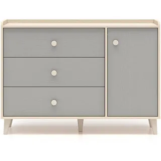 KINDERKOMMODE Alycia Beige - Grau - Holzeffekt
