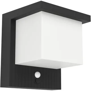 EGLO Solar Wandleuchte LED Kunststoff 902433 inkl. Bewegungsmelder Schwarz/Weiß
