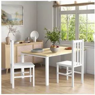 Homcom Küchenstuhl Holz Weiß