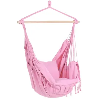 Beliani Hängesessel BONEA in Rosa - (W) 95 x (H) 125 x (L) 55 cm | Gr.: onesize
