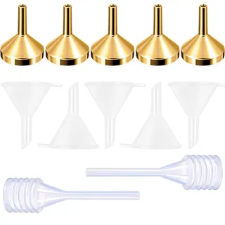 Set Mit 4 Kleinen Parfümtrichtern Aus Edelstahl Mit Pipette, Mini-metalltrichter, Parfümtrichter Zum Befüllen Von Zerstäubern Und Flüssigkeiten (silber, 18 Mm Durchmesser)