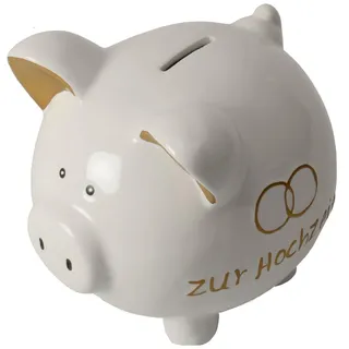 wunderschönes Sparschwein zur Hochzeit aus Keramik,Hochzeitskasse