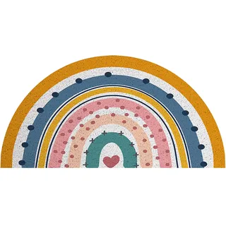 YEARLY Regenbogen-Fußmatte,bunt Bedruckte Fußmatten für Terrasse fängt Wassertrümmer Willkommensmatte Schuhschaber Teppich im Freien Innendekoration (Color : F, Größe : 37 * 75cm)