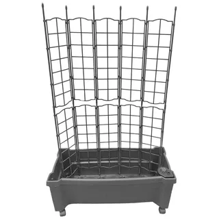 KHW Calypso Pflanzkasten mit Spalier 79 x 35 cm Grau