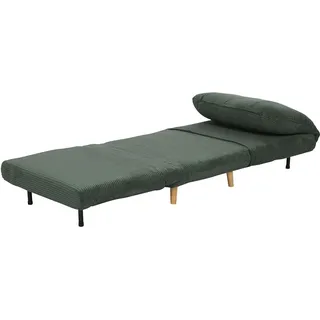 2 In 1 Schlafsofa Schlafsessel Verstellbar Klappmatratze Gastebett Im Cord Optik Fur Schlafzimmer Wohnzimmer Grun 82 X 89 X 83 Cm Aosom 211500056 211500056