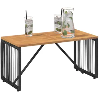 vidaXL Gartentisch 80 x 40 x 40 cm Schwarz/Braun