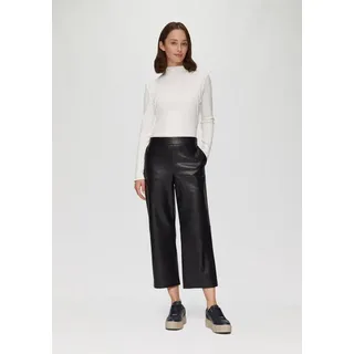 s.Oliver Culotte aus Lederimitat mit Nahtdetails Schwarz 44