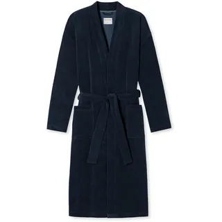 SCHIESSER Bademantel Feather Terry Dunkelblau M