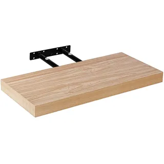 STILISTA® Wandboard Volato, Länge 70 cm, helles Holzdekor | Freischwebendes Wandregal mit verdeckter Befestigung, MDF E1 geprüft, 14 Farben, 9 Größen 30-110cm, Belastbarkeit 10kg