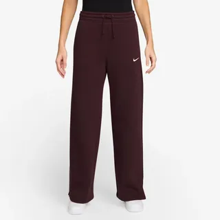 Nike Phoenix Fleece High-Waisted Wide-Leg Hosen Rot L