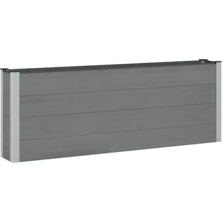 Vidaxl Garden Raised Bed Grey 200 X 30 X 72 Cm Wpc And Aluminium