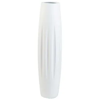 Vivanno Bodenvase VERTIGA Weiß Matt 20x80 cm x 20 cm x 80 cm Sturmweiß