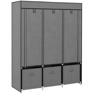 Homcom Kleiderschrank 125 x 162,5 x 43 cm Dunkelgrau