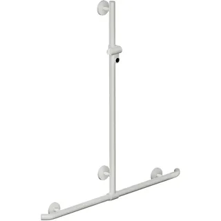Hewi System 800 K Duschhandlauf 950.35.4209099 1100 x 812 mm, reinweiß, mit verschiebbarer Brausehalterstange