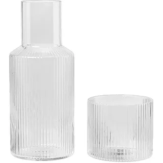 Ripple Carafe Set Small Unisex CLEAR One Size