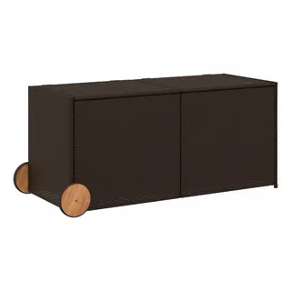 vidaXL Gartentruhe mit Rollen 57 x 50 x 20 cm Braun